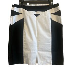 Express Black and White Panel Pencil Skirt Size 12